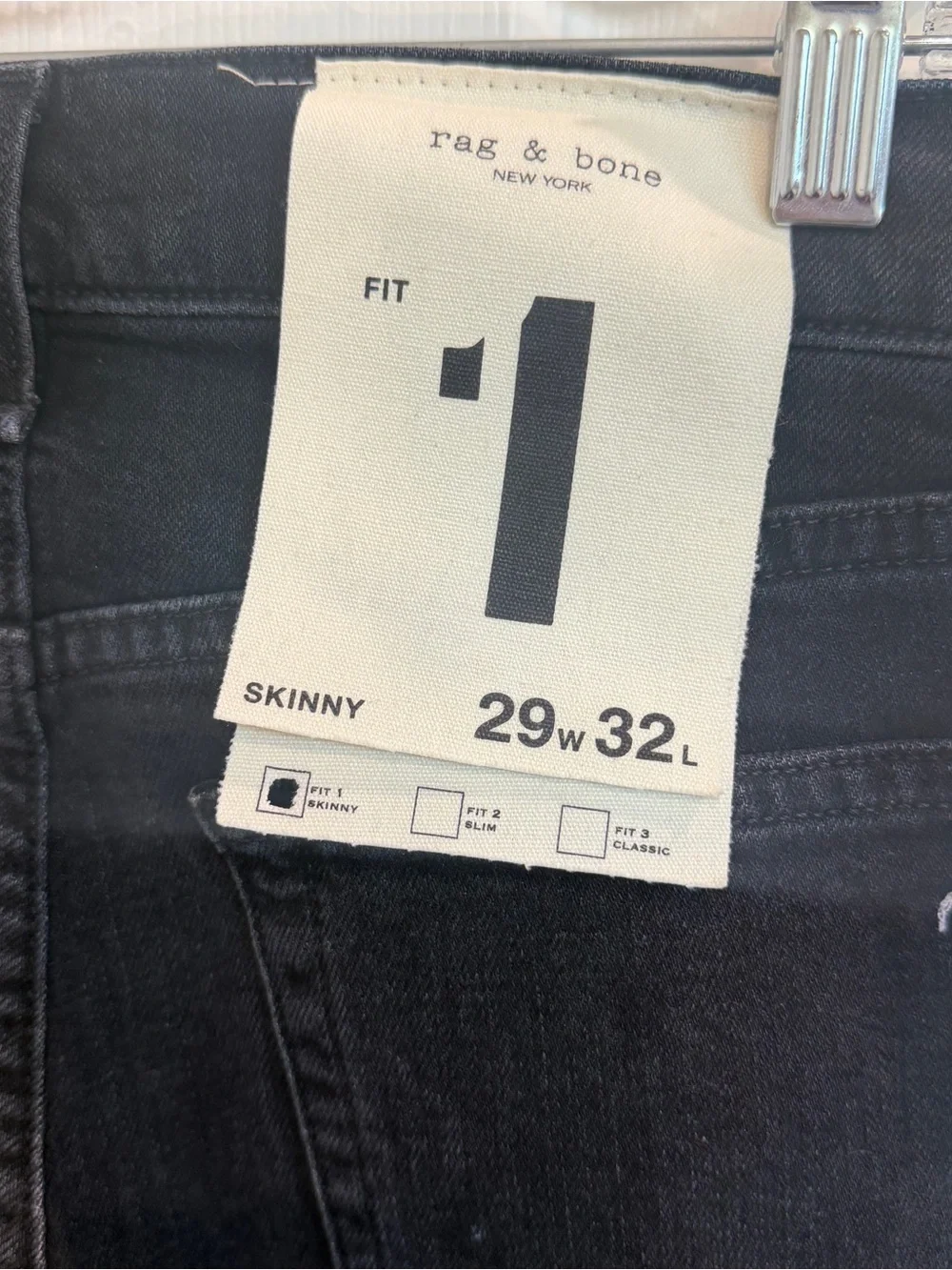 Rag & Bone Men’s Fit 1 skinny jeans